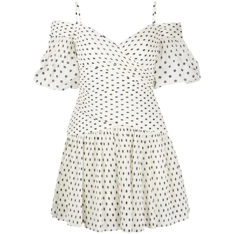 Zimmermann Pleated Mini Cream/Black Dot