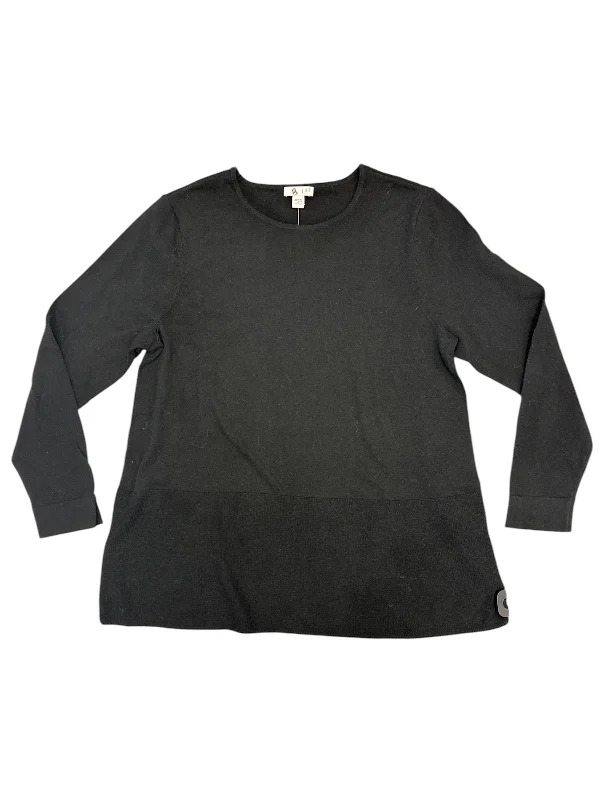 Top Long Sleeve By J. Jill In Black, Size: Sp