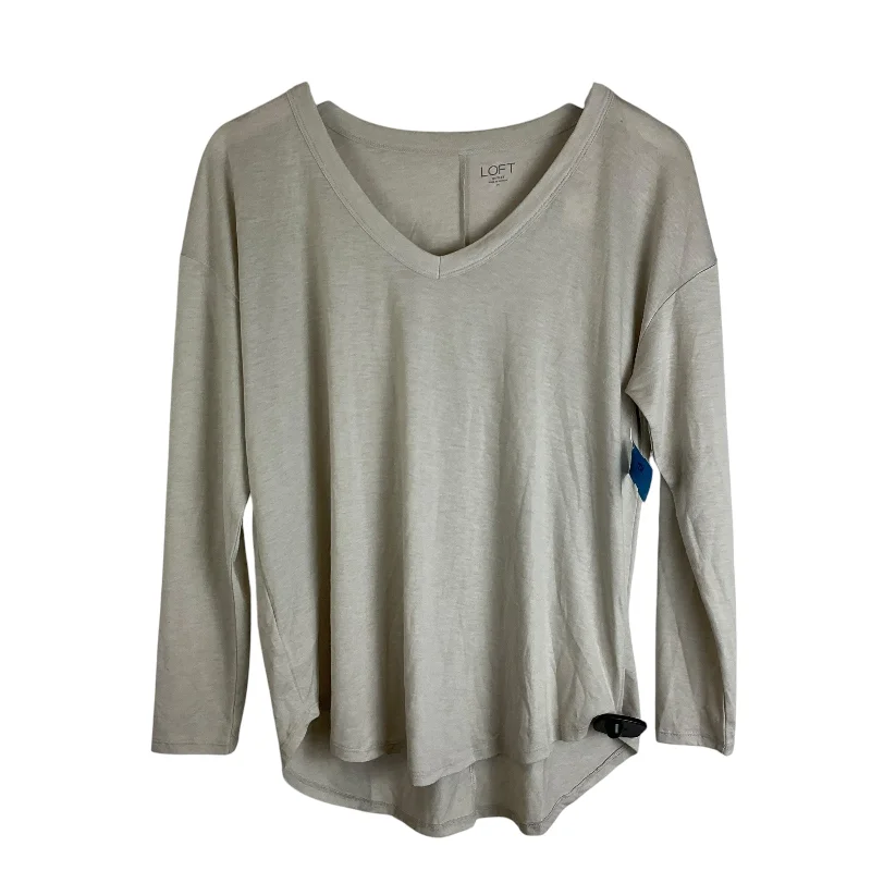 Top Long Sleeve By Loft In Grey, Size: M