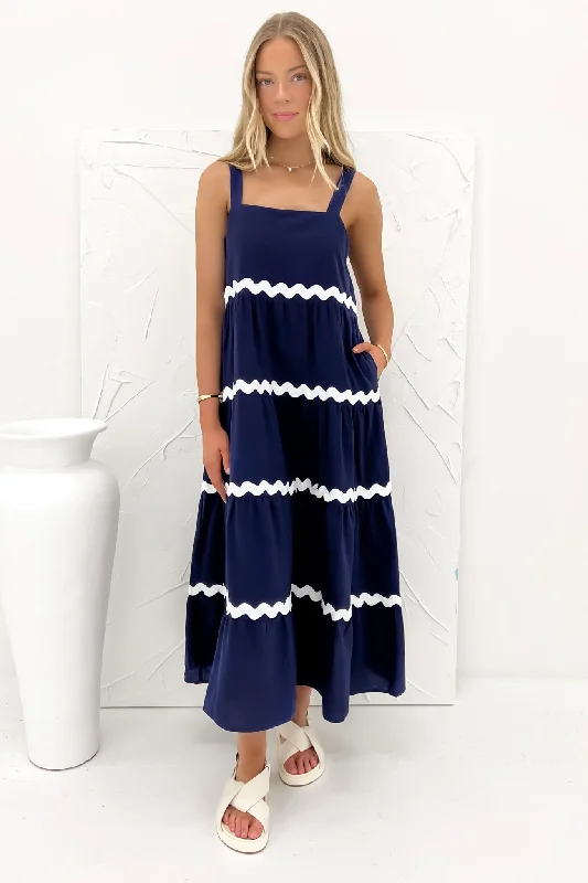 Willa Maxi Dress Navy