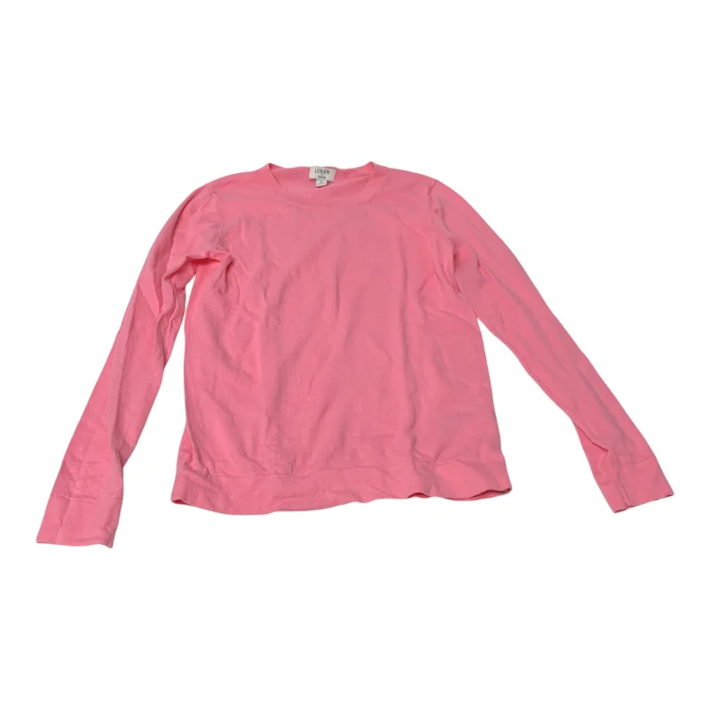 Top Long Sleeve Basic By J. Crew In Pink, Size: S