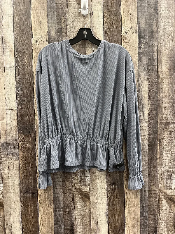 Top Long Sleeve By A New Day In Grey, Size: M