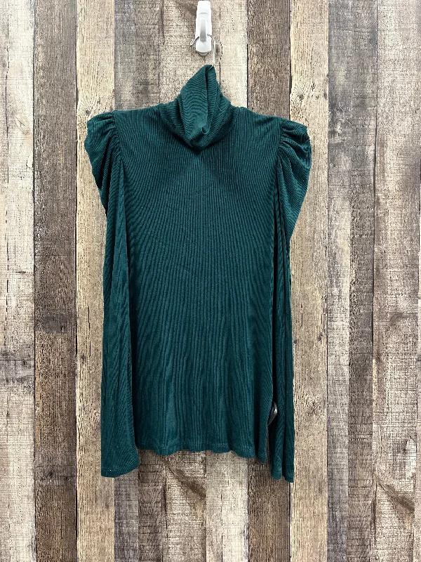 Top Long Sleeve By International Concepts In Teal, Size: M