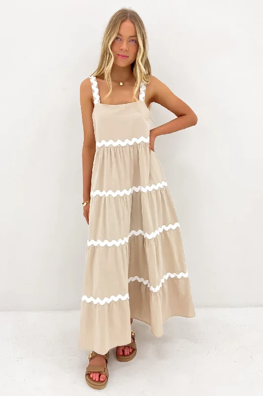 Peggy Maxi Dress Natural White