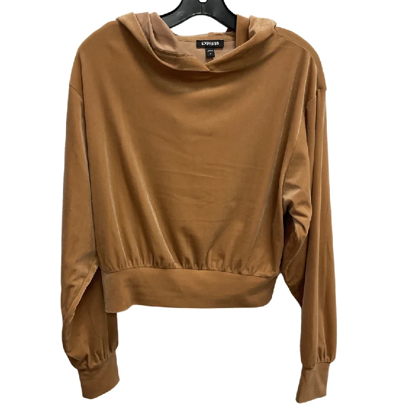 Top Long Sleeve By Express In Tan, Size: S