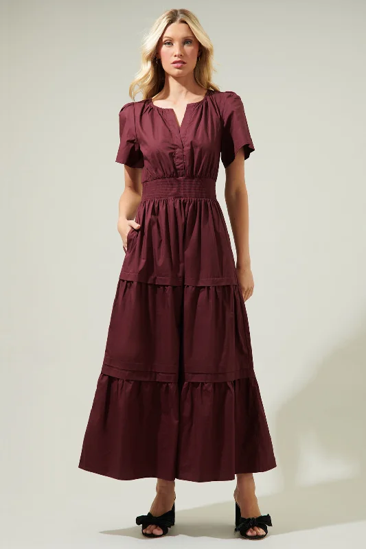 Cider Palmer Poplin Maxi Dress