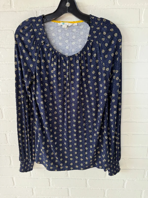 Top Long Sleeve By Boden In Navy, Size: S