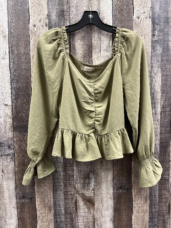 Top Long Sleeve By Altard State In Green, Size: M