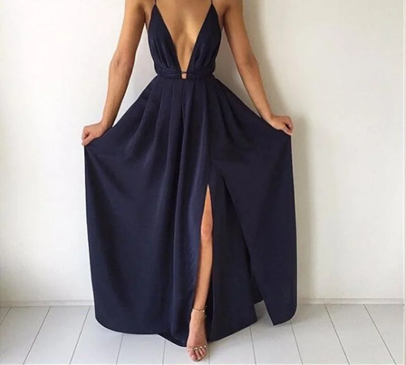 High Slit Evening Party Dress