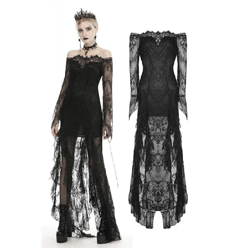 Women's Gothic Off-shoulder Lace Wedding Dresses