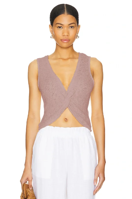 Caspian Twist Top - Mocha