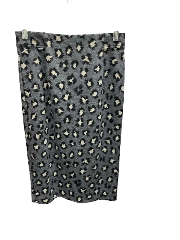 Skirt Midi By Loft In Leopard Print, Size: Xs