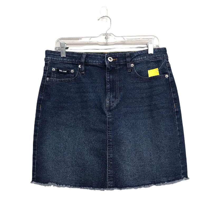 Skirt Mini & Short By Dkny In Blue Denim, Size: 8