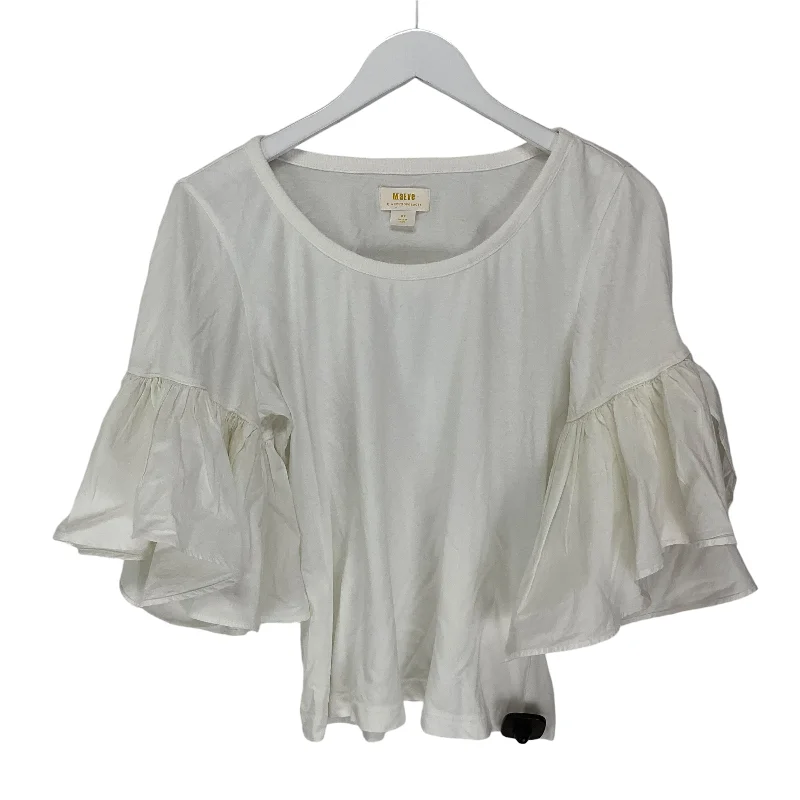 Top Short Sleeve By Maeve In White, Size: M