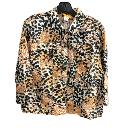 Top Short Sleeve By Ruby Rd In Animal Print, Size: L