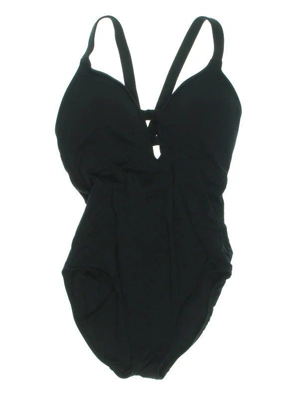 Deep V 1PC Womens Deep V Cut-Out One-Piece Swimsuit