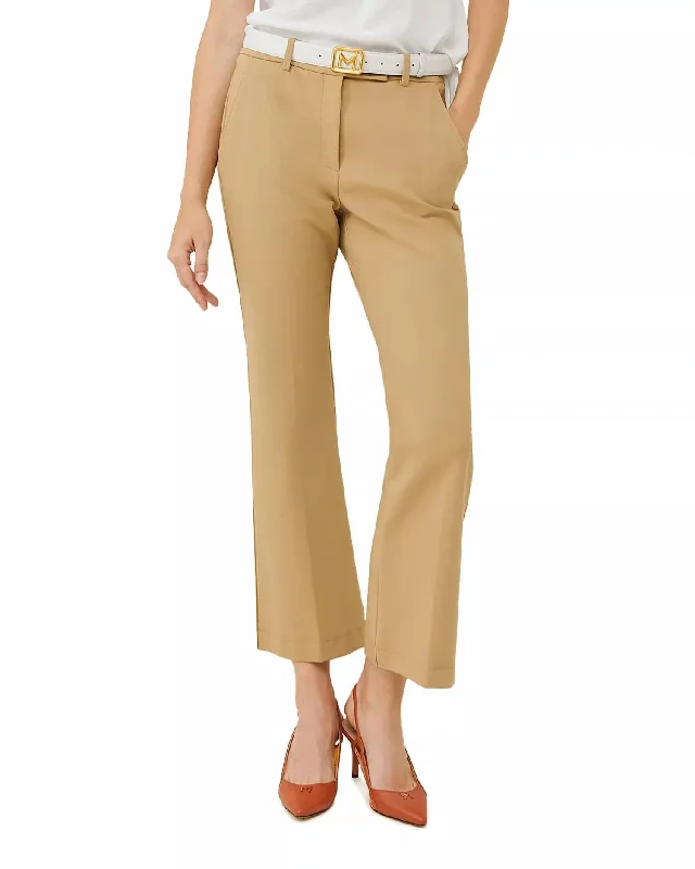 Fify Flared Stretch Trousers In Natural