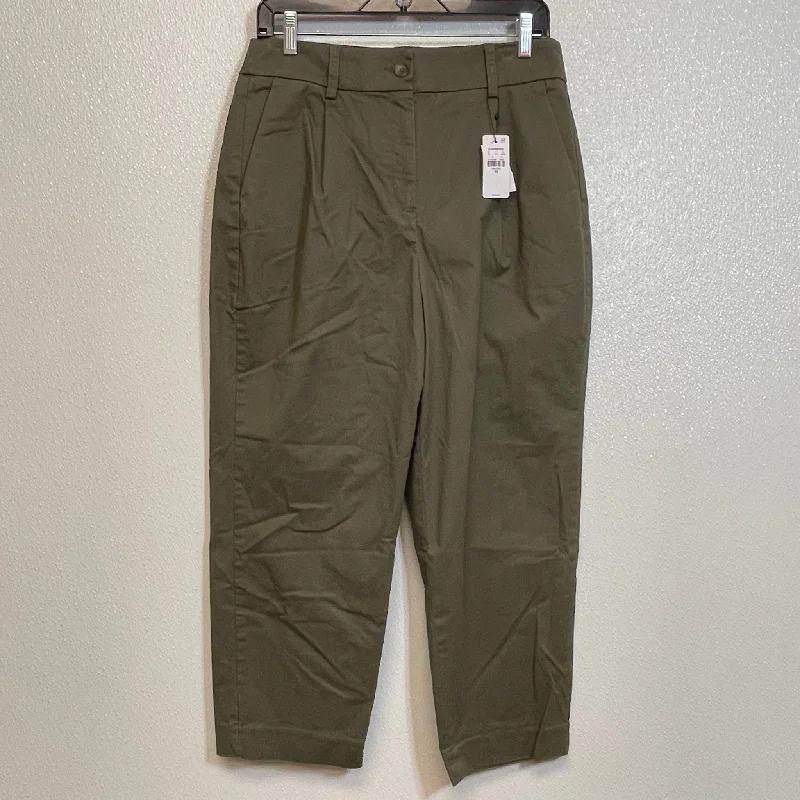 Pants Ankle High Rise By Express O In Olive, Size: 8 S