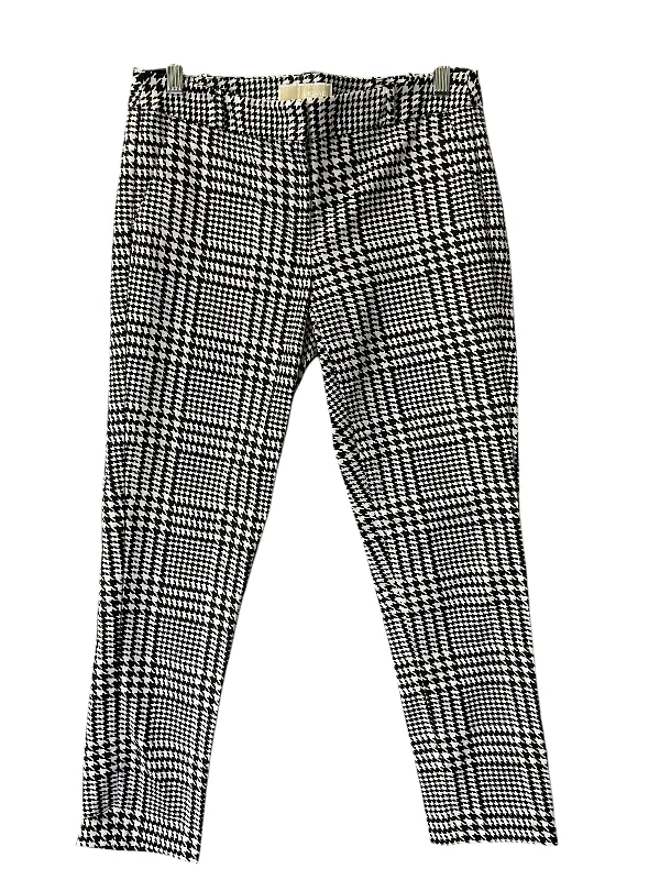 Pants Cropped By Michael By Michael Kors In Black & White, Size: 4