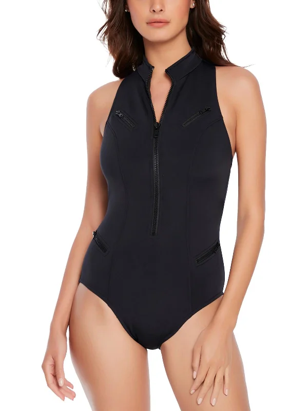 Scuba Coco  Womens Zipper Underwire One-Piece Swimsuit