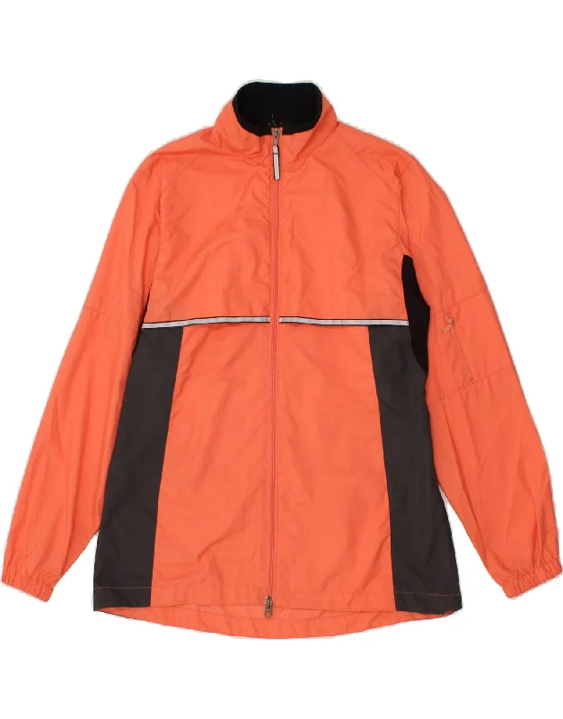 MOUNTAIN EQUIPMENT Womens Rain Jacket UK 16 Large Orange Colourblock