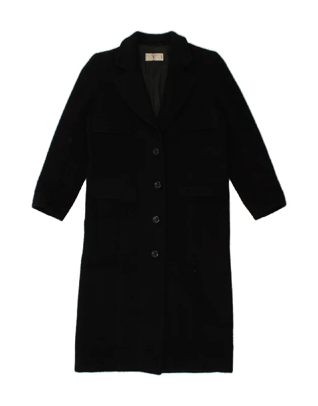 VALENTINO Womens Overcoat UK 12 Medium Black