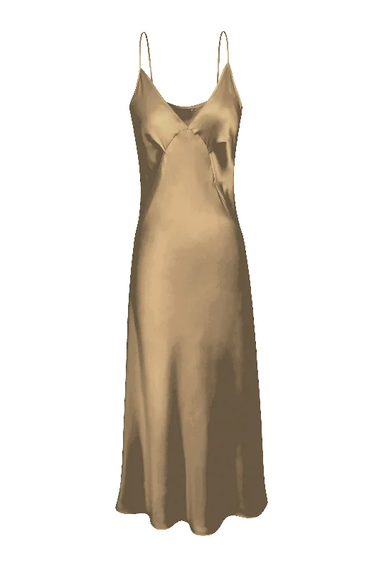 BM 7/8 Triangle Slip Dress - Wheat