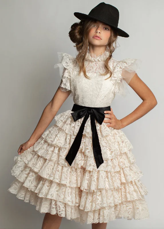 Anouk Petticoat Dress in Vintage Ivory