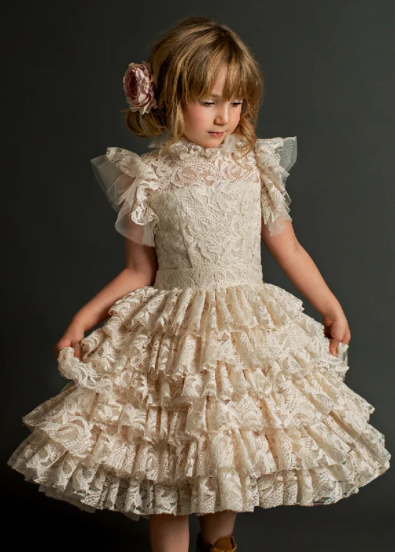 Anouk Petticoat Dress in Vintage Ivory