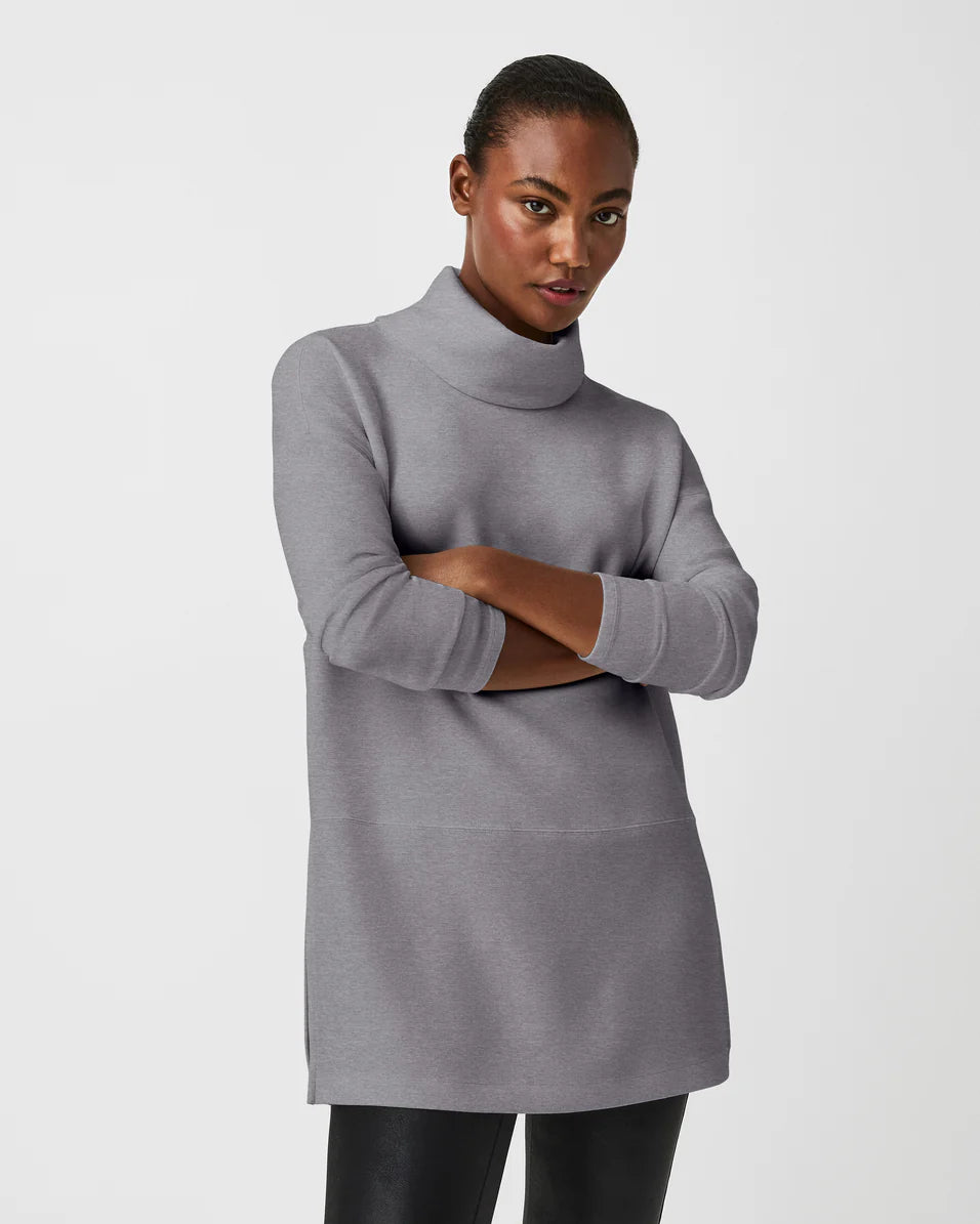 Spanx AirEssentials Heather Grey Turtleneck Tunic