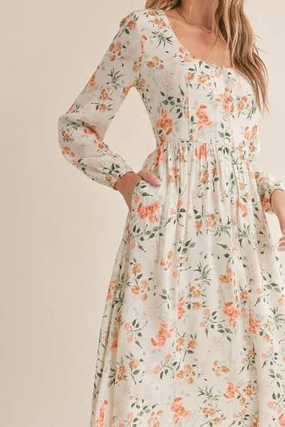 Sadie And Sage Bloom Brigade Midi Dress