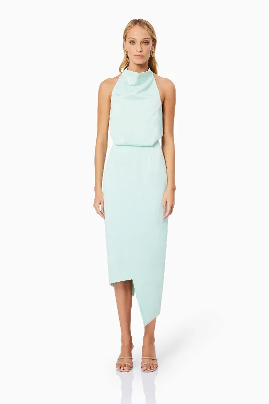 Aria Midi Cocktail Dress in Blue