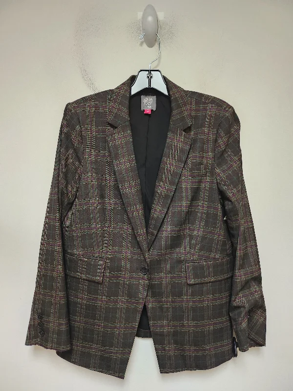 Blazer By Vince Camuto In Plaid Pattern, Size: M