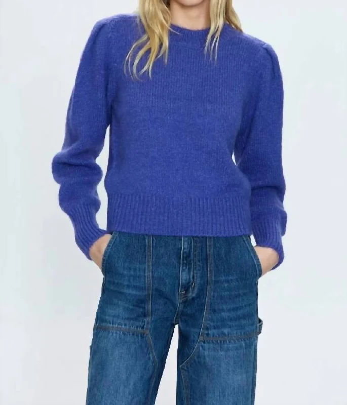 Colette Crewneck Sweater In Periwinkle