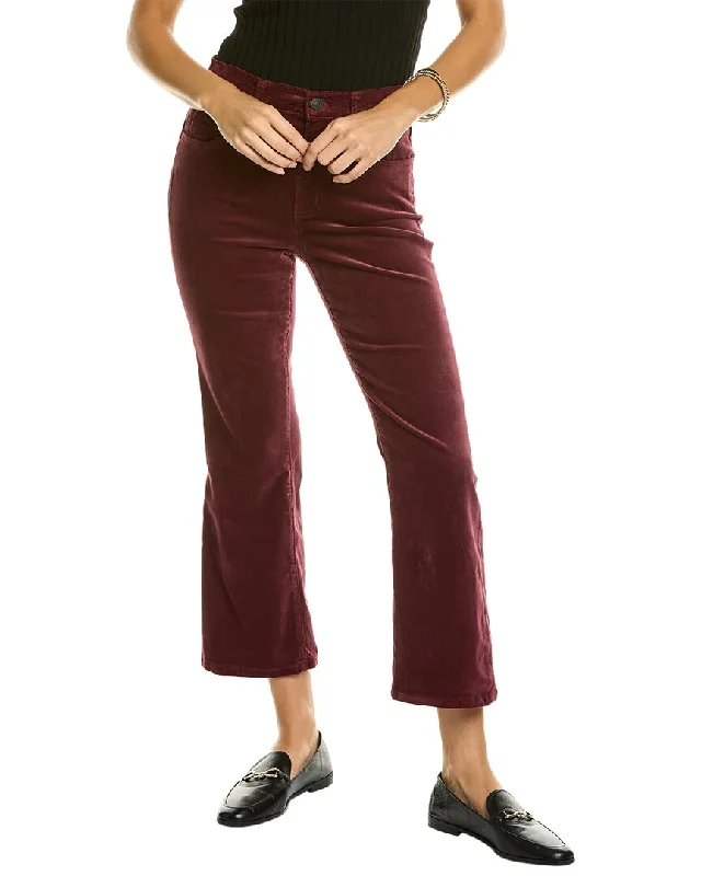 Current/Elliott The Boulevard Claret Velvet Bootcut Jean