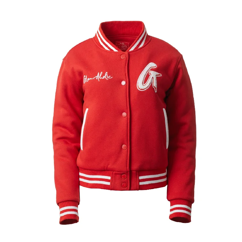 ESSENTIAL VARSITY JACKET - RED