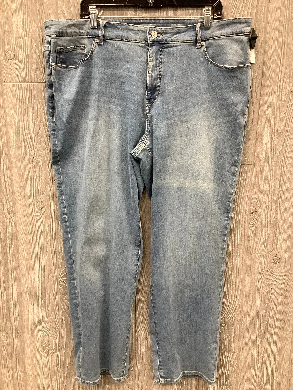 Jeans Straight By Falls Creek In Blue Denim, Size: 22