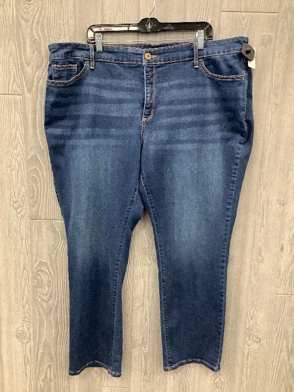 Jeans Straight By St Johns Bay In Blue Denim, Size: 24