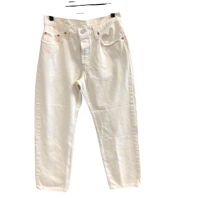 Jeans Wide Leg By Levis In Cream, Size: 2