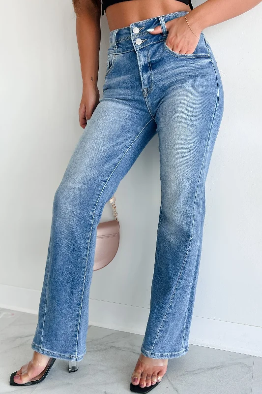 Nathaniel High Rise Straight Leg Risen Jeans (Medium)