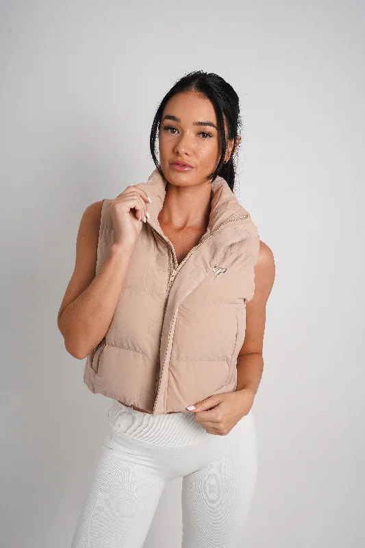 Puffer Vest - Latte