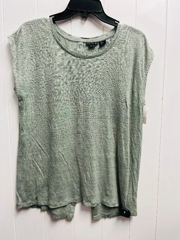 Top Short Sleeve By Tahari By Arthur Levine In Green, Size: L