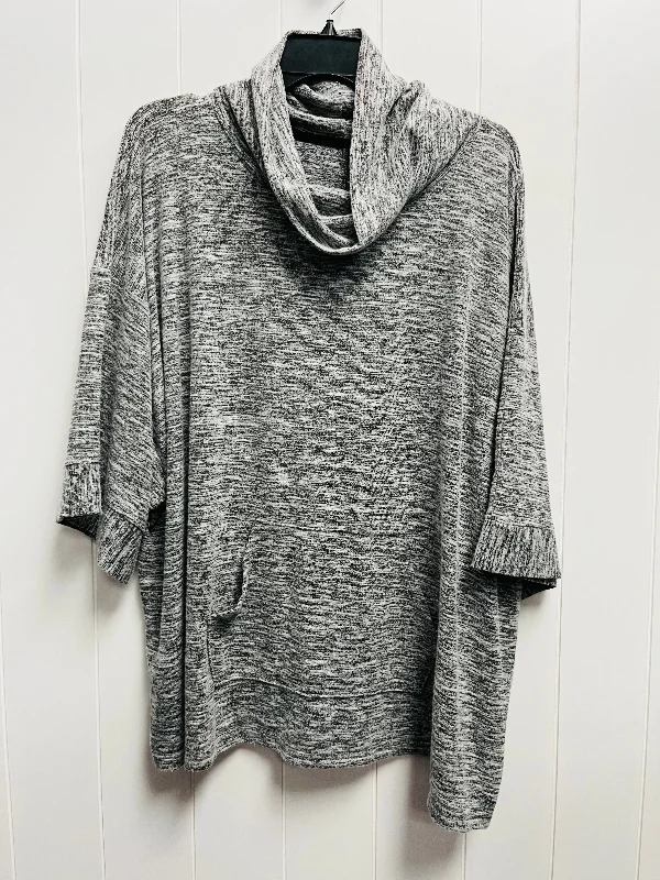 Tunic Short Sleeve By Cuddl Duds In Grey, Size: M